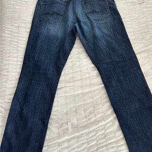 7 For All Mankind Blue Straight Jeans Classic Style